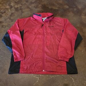 Columbia Men’s Red & Black Windbreaker Jacket Size XL Lightweight Outdoor